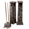 Tapered Incense Tower Washed Des2 - Mango Wood