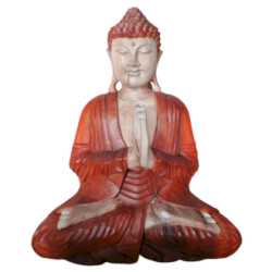 Estatua de Buda Tallada a Mano- 40cm Bienvenido