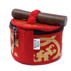 Conjunto de oferta de mini taças de canto tibetanas - Vermelho