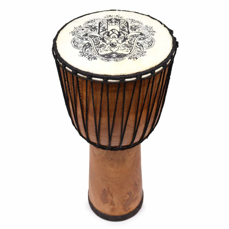 Tambor Djembe hecho a mano con tapa ancha - 50cm