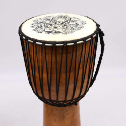 Tambor Djembe hecho a mano con tapa ancha - 50cm