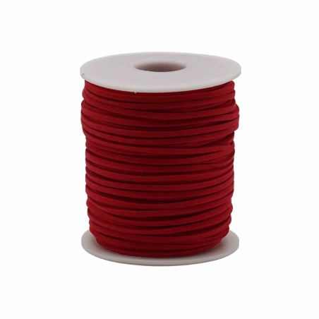 Rollo de cordon para accesorios - 2.5mm x 45m - Rojo A056