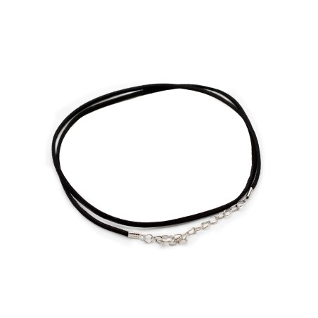 Cordones para accesorios - 2.5mm x 55cm - Negro A001