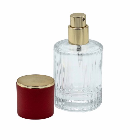 Frascos de vidrio para perfume con pulveridaor y tapa roja 30 ml