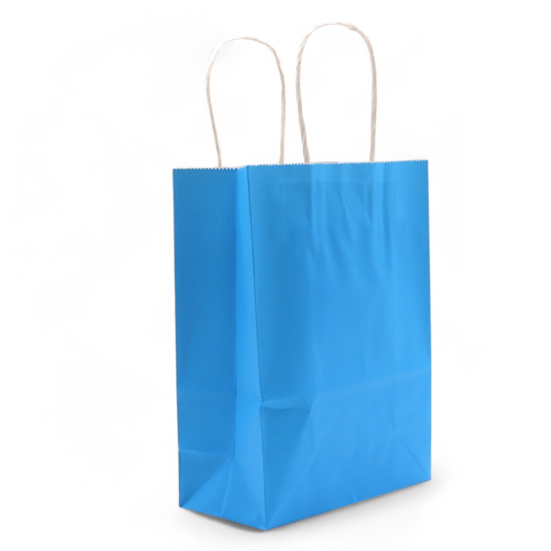 Bolsa Grande de Papel con Asa (26x32x12cm) - Azul (130g)