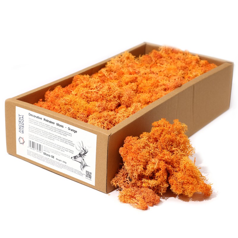 1x Musgo decorativo - Naranja - (aprox. 500g)