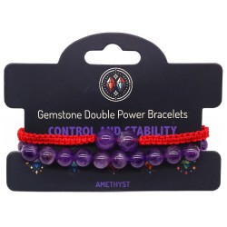 Pulseras de Doble Poder de Piedras Preciosas - Amatista