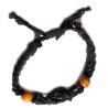 Pulsera de Macrame para Piedras Preciosas 20-28cm - Negro