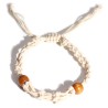 Pulsera de Macrame para Piedras Preciosas 20-28cm - Natural