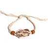 Pulsera de Macrame para Piedras Preciosas 20-28cm - Natural