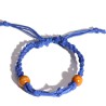 Pulsera de Macrame para Piedras Preciosas 20-28cm - Azul marino