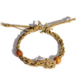 Pulsera de Macrame para Piedras Preciosas 20-28cm - Arena