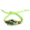 Pulsera de Macrame para Piedras Preciosas 20-28cm - Verde