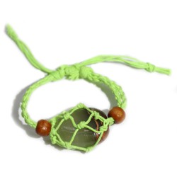 Pulsera de Macrame para Piedras Preciosas 20-28cm - Verde