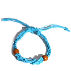 Pulsera de Macrame para Piedras Preciosas 20-28cm- Azul