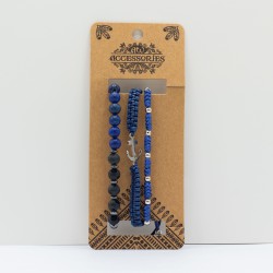 Set de Pulseras para Hombre - Med Set Blues