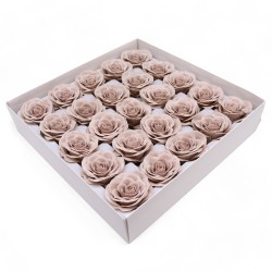 Flor de Jabón Artesanal - Grande Vintage Rose -  Beige