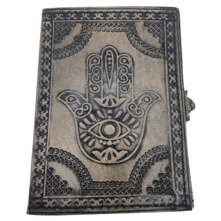 Cuaderno Esotérico Hamsa - Vintage con Borde de Costura