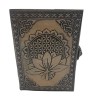 Cuaderno Esotérico Mandala Loto - Vintage con Borde de Costura