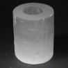 Castiçal cilíndrico de selenite - 10 cm