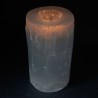 Castiçal cilíndrico de selenite - 15 cm