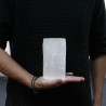 Castiçal cilíndrico de selenite - 15 cm