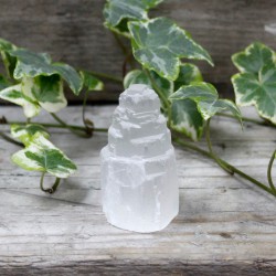 Torre de selenite natural - 5 cm