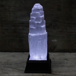 Torre de selenite natural - 15 cm