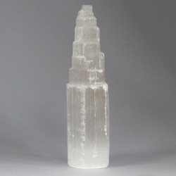 Torre de selenite natural - 20 cm