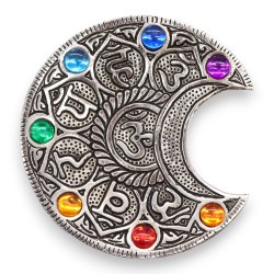 Porta-incienso Luna Siete Chakras 11.5cm