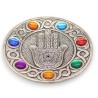 Porta-incienso Hamsa Siete Chakras 11.5cm