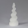 Torre de chifre de unicórnio em espiral de selenite - 10 cm