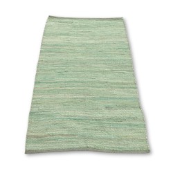 Alfombra India mediana de algodón tejida a mano - 90x150cm - Verde