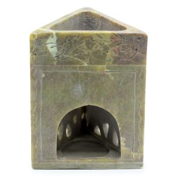 Quemador de aceite de esteatita triangular 11x9cm - Elefante