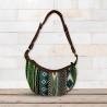 Bolso Hobo de Jacquard - Verdes Atrevidos (correa marrón)