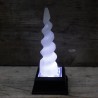 Torre de chifre de unicórnio em espiral de selenite - 15 cm