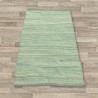 Alfombra india pequeña de algodón tejida a mano - 50x90cm - Verde