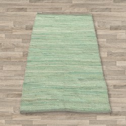 Alfombra India mediana de algodón tejida a mano - 90x150cm - Verde