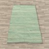 Alfombra India grande de algodón tejida a mano - 130x170cm - Verde