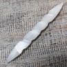 Varinha em espiral de selenite - 16 cm (ambas as extremidades pontiagudas)