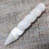 Varinha em espiral de selenite - 16 cm (ambas as extremidades pontiagudas)