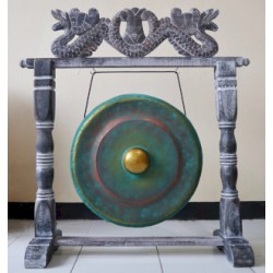 Pequeño Gong de Meditación con Soporte - 25cm - Verde