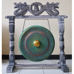 Gong de Meditación Mediano con Soporte - 35cm - Verde