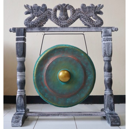 Gong de Meditación Mediano con Soporte - 35cm - Verde