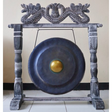 Gong de Meditación Mediano con Soporte - 50cm - Negro