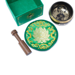 Cuenco tibetano set - Tara Verde 10cm (min 400gm)