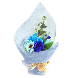 Bouquet de flores de sabão - azul