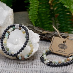 Pulsera de Piedras Preciosas Magnéticas - Amazonite