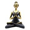 Figura de Senhora do Yoga - Bronze e Preto 24cm