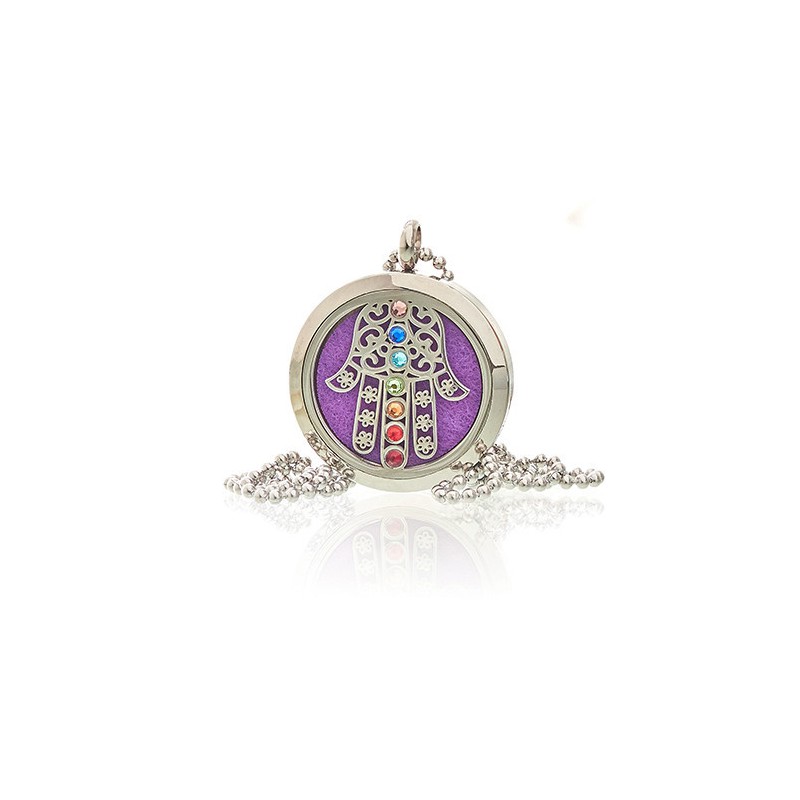 Colar de Jóias de Aromaterapia - Hamsa Chakra - 30mm